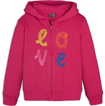 Dívčí mikina Dívčí mikina s kapucí LOSAN LOVE růžová Velikost: 98