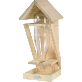 Krmítko pro ptáka Ptačí krmítko se zásobníkem 18,5 x 17,3 x 41,5 cm dřevěné