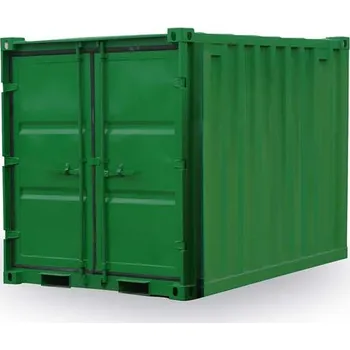 Dílenský stůl Skladový ocelový kontejner, dxšxv: 2438x2200x2260 mm, podlaha ocelová, konstrukce lak zelený RAL6029
