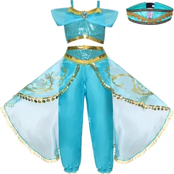 Karnevalový kostým Disney Princezna Jasmína kostým Varianta: + zdobená čelenka, Věk: 10T