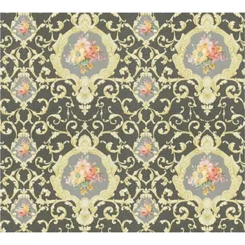 A.S. Création | Vliesová tapeta na zeď Chateau 34391-6 | 0,53 x 10,05 m | vícebarevná, zlatá, šedá, černá + Vícebarevná, zlatá, šedá, černá vliesová tapeta na stěnu 343916 v rozměru 0,53 x 10,05 m