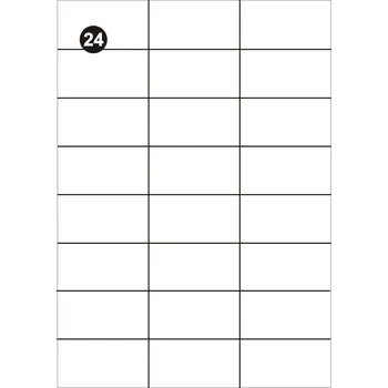 Speciální papír Samolepící etikety 70x37 mm, A4 - bílé FOPRINT (balení 100 listů)