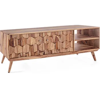 Televizní stolek BIZZOTTO Dřevěný TV stolek KANT hnědý 0746517