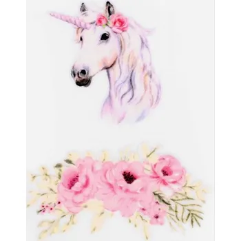 Nažehlovací obrázky růžový jednorožec (Nažehlovací obrázky růžový jednorožec)