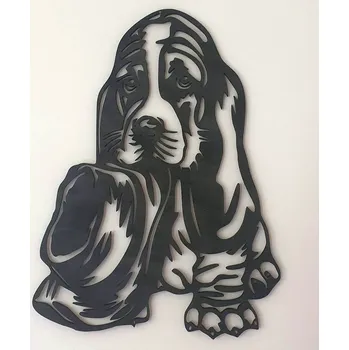 Obraz Baset obraz - Světle hnědá lazura