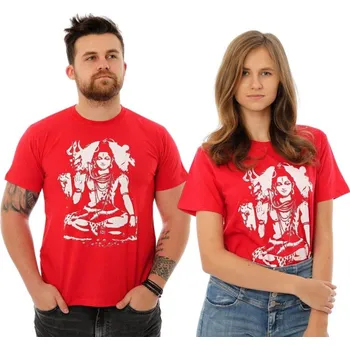 Pánské tričko Tričko Šiva červené Velikost: 36