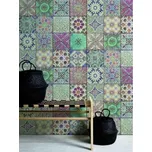 A.S. Création | Vliesová tapeta na zeď Neue Bude 36205-1 | 0,53 x 10,05 m | zelená, modrá, fialová, růžová + Zelená, modrá, fialová, růžová vliesová tapeta na stěnu 362051 v rozměru 0,53 x 10,05 m