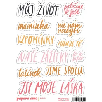 samolepka Papero amo - Samolepky arch - NAŠE LÉTO / Můj život