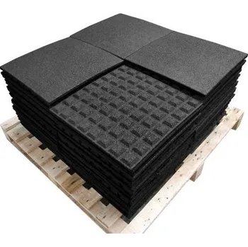Venkovní dlažba Gumová podlaha - dlaždice 50x50 cm 1 ks černá