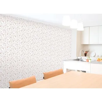 Tapeta DIMEX | Vliesová tapeta na zeď Dimex Line WP-175-01 | 0,75 x 10 m | bílá, béžová + Vliesová tapeta na zeď Dimex Line WP17601 v rozměru 0,75 x 10 m