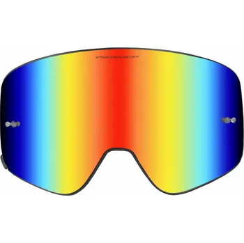 Motocyklové brýle Náhradní magnetický objektiv pro brýle PROGRIP PG 3205 - barva červená (zrcadlový objektiv )