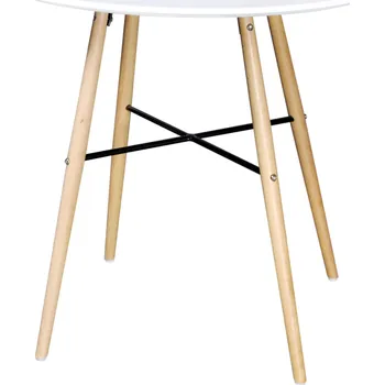 Jídelní stůl Moderní jídelní stůl bílý kulatý