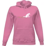 Dámská mikina s kapucí s potiskem Unicorn sáňkuje dámské