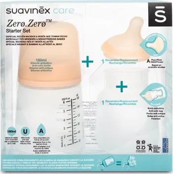 Kojenecká láhev Suavinex Zero Zero A Starter Set 180 ml