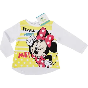 Dívčí tričko Minnie Mouse dívčí bílé tričko s potiskem Velikost: 86