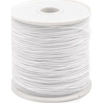 Příze Šňůrka PES Ø0,5 mm, barva 22 bílá s vlascem