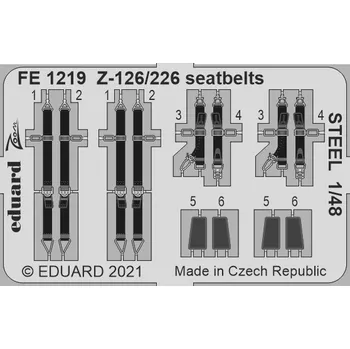 Plastikový model Eduard 1/48 Z-126/226 seatbelts STEEL (EDUARD)
