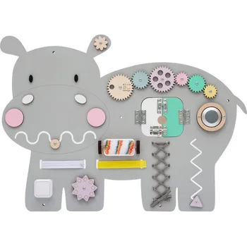 Hračka pro nejmenší Elis Design Activity board na stěnu hroch