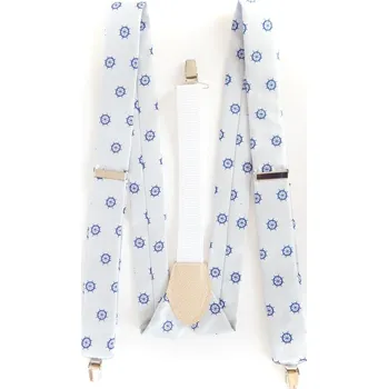 Kšandy HEDVA ČESKÝ BROKÁT Námořnické šle PESh 053 KORMIDLO modrá Barevná varianta: bílá