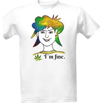 Tričko s potiskem I´m fine. pánské