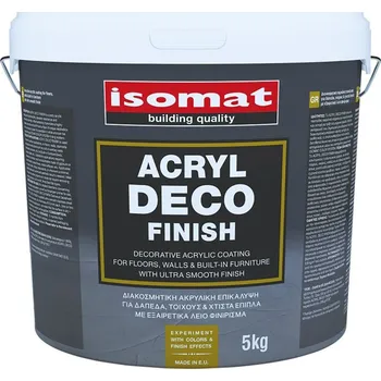 barva na zeď ISOMAT ACRYL DECO FINISH Dekorativní extra hladký akrylový nátěr na podlahu a stěny, 5 kg