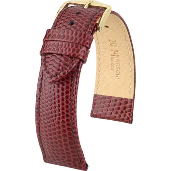 Módní doplněk Kožený řemínek Hirsch Rainbow M 12302660-1, červený, teletina, délka M, Quick Release - 18 mm