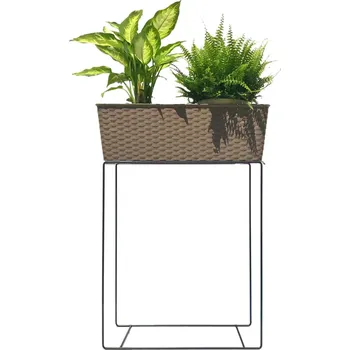 Stojan na květiny UVAX Kovový stojan na květiny KVÁDR černý, velikost S