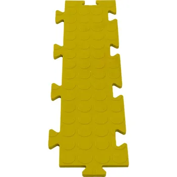 Venkovní dlažba Žlutá PVC vinylová zátěžová puzzle protiskluzová spojovací dlažba Tenax - 50 x 12 x 0,8 cm