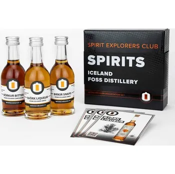 Pálenka Spirit Explorers Club Iceland Foss Distillery Mini Pack 33,5% 3x 0,04l (karton)