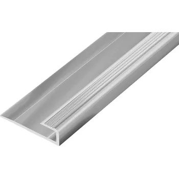 Stavební profil AP46/2 lišta zásuvná ACARA, hliník elox stříbro, 7,9 mm, 2,7 m, 5,1 mm