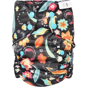 Plenkové kalhoty Breberky BIO Bambusová kapsová plenka (M) - Noční květy PAT