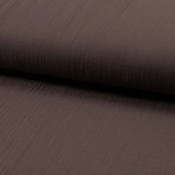 Mušelín/dvojitá gázovina hnědá, š.140