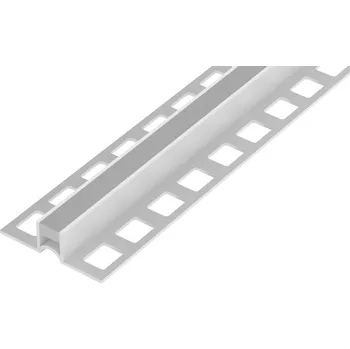 Stavební profil DL6 dilatační lišta široká základna ACARA, PVC bílá, 6 mm, 2,5 m