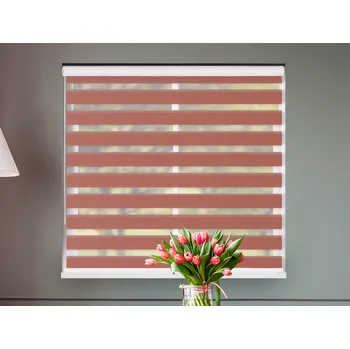 Roleta FEXI Zatemňovací Roleta Den a noc, Origin hnědá cihla, C 015 v MAXI kazetě, 150x30 cm