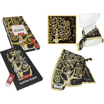 Šátek Carmani® Carmani - Šátek G. Klimt, The Tree of Life - strom života v dárkovém balení - 50*50 cm