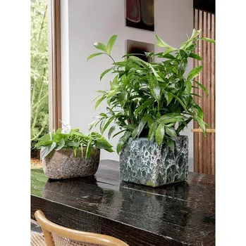 Květináč Lava premium sqaure green 16x16x16cm - Do interiéru a exteriéru