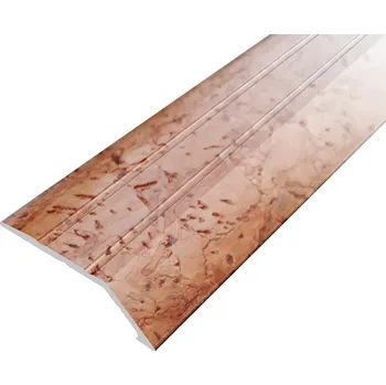 Stavební profil AP3 nájezdová lišta samolepící ACARA, hliník + dýha nelakovaná korek, 14 mm, 0,9 m