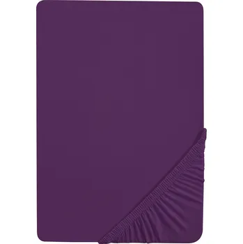 Prostěradlo Biberna Žerzejové napínací prostěradlo (fialová, 90-100 x 200 cm)
