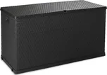 Zahradní úložný box Rattan, tmavě šedá