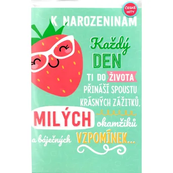 Recenze Albi Hrací přání K narozeninám Usměvavá jahoda Mirai 14,8 x 21 cm
