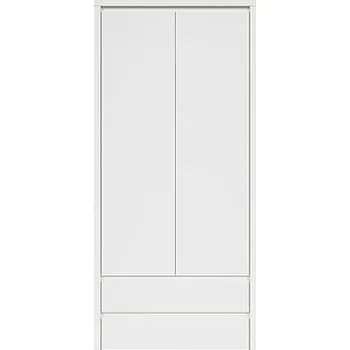 Šatní skříň Brwcz KASPIAN REG2D2S bílá/bílá matná