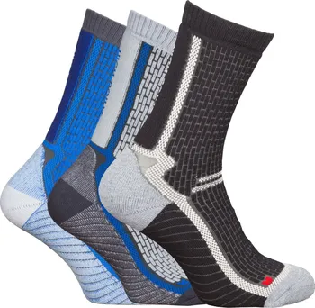 Pánské ponožky High Point Trek 3.0 3pack Black/Blue/Grey