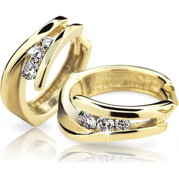 Náušnice Cutie Jewellery Dámské zlaté náušnice kroužky Z6433Z