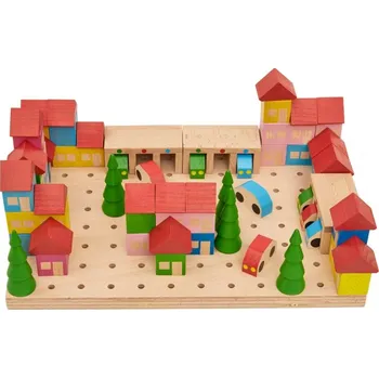 ostatní stavebnice Stavebnice MĚSTEČKO, 67 dílů