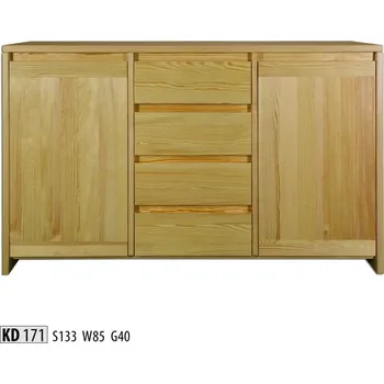 Komoda Drewmax Komoda KD171 masiv (Barva dřeva: Borovice)