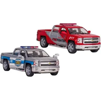 Dětské zboží Kovový model - Auto Chevrolet Silverado (2014) policie-hasiči, 1:46, 1ks - Doprodej