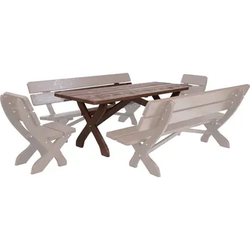 Drewmax Zahradní stůl MO112 (Barva dřeva: Ořech)