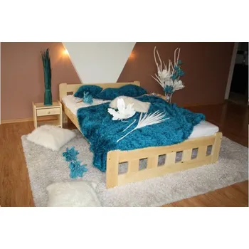 Postel Maxi-Drew Postel Nikola 120x200 z masivu borovice + rošt (Barva dřeva: Borovice)