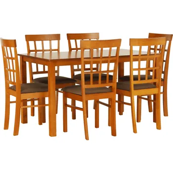 Jídelní set Tempo Kondela Jídelní komplet 1 + 6, třešeň, GRID NEW