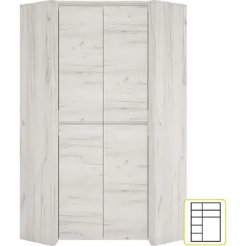 Kuchyňská skříňka Tempo Kondela Rohová skříň typ 21, bílá craft, ANGEL